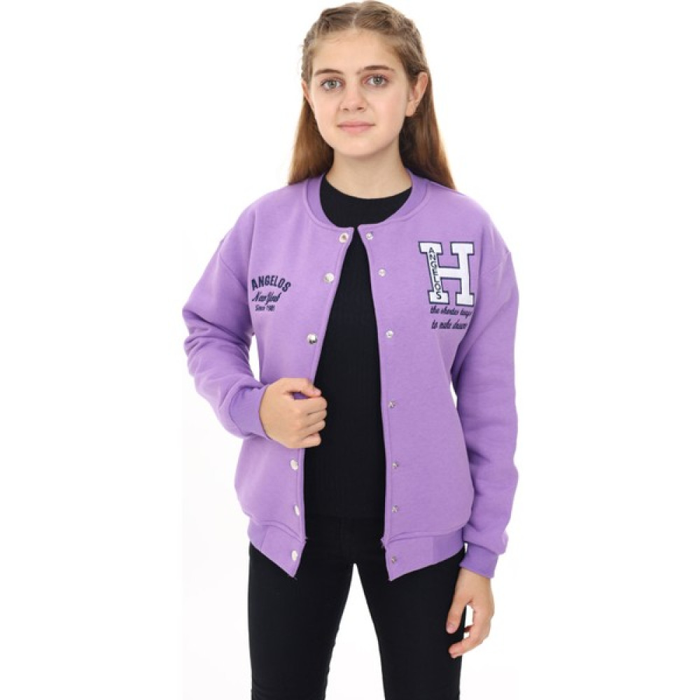 Angelos Girls Kız Çocuk Kolej Tarz H Baskılı Ceket 7 -13 Yaş LX273 Kız Çocuk Mont Fiyatı