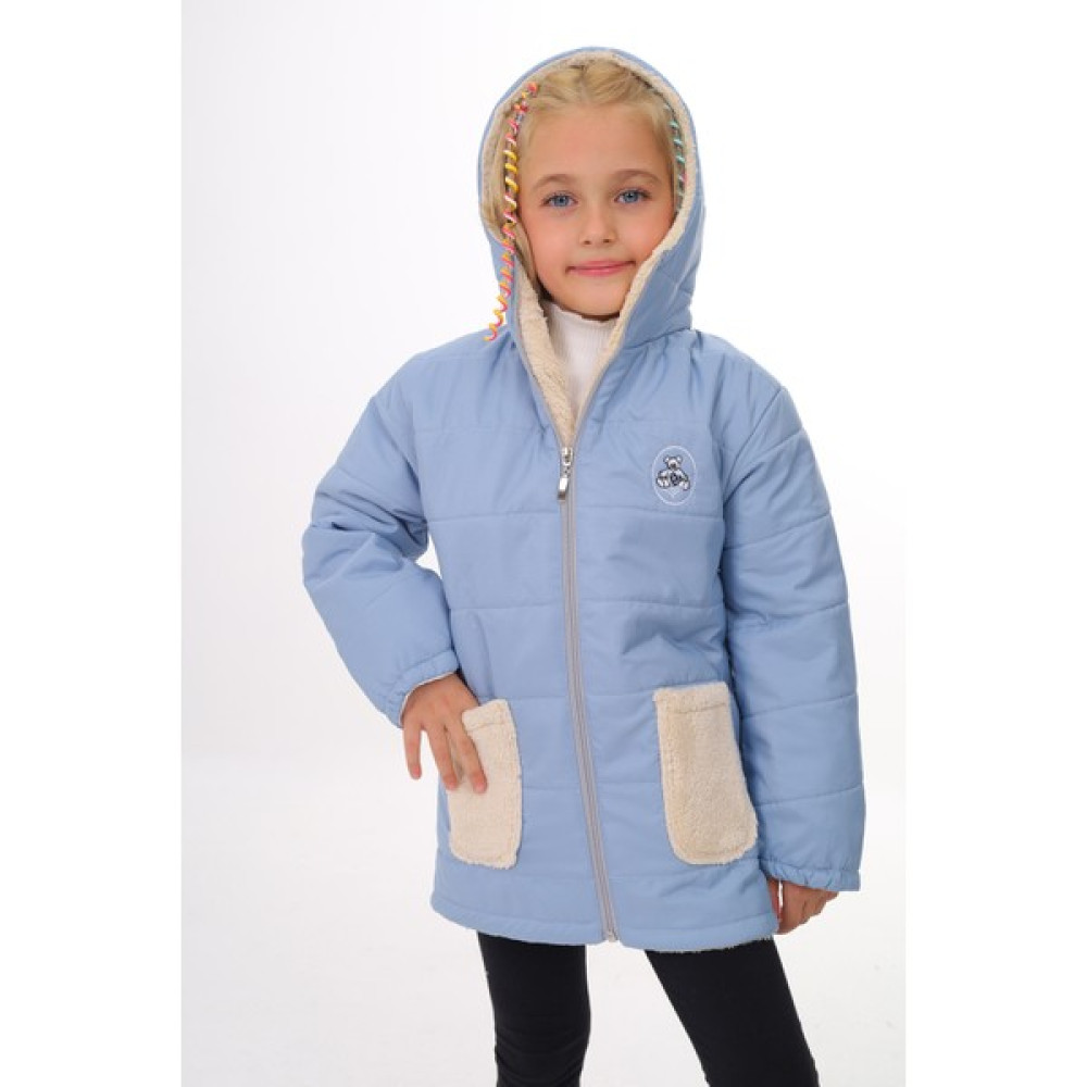 Angelos Girls Kız Çocuk Peluş Cepli ve Peluş Astarlı Kapüşonlu Mont 1-5 Yaş LX1092 Kız Çocuk Mont Fiyatı