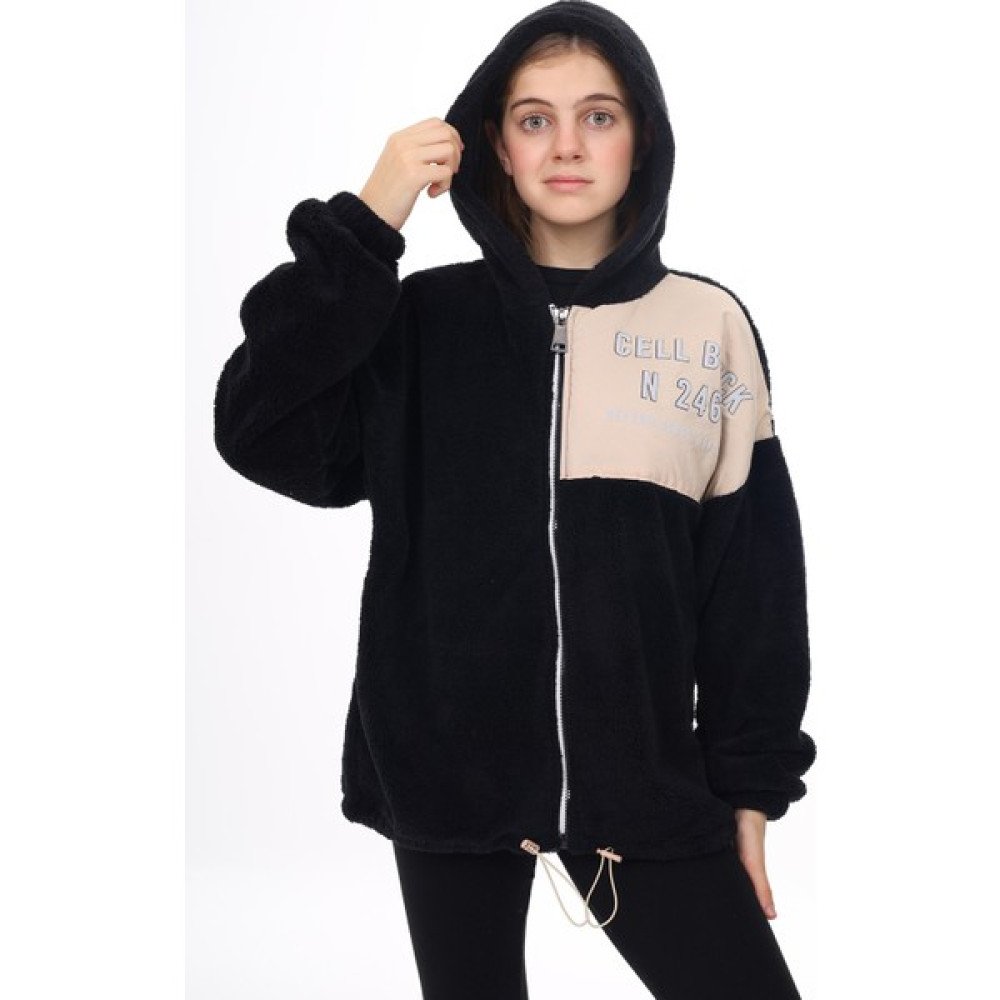 Angelos Girls Kız Çocuk Welsoft Bloklu Kapüşonlu Ceket 10-14 Yaş LX303 Kız Çocuk Mont Fiyatı