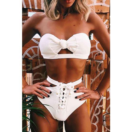 Angelsin Beyaz Özel Tasarım Bikini Takım Bikini Fiyatı