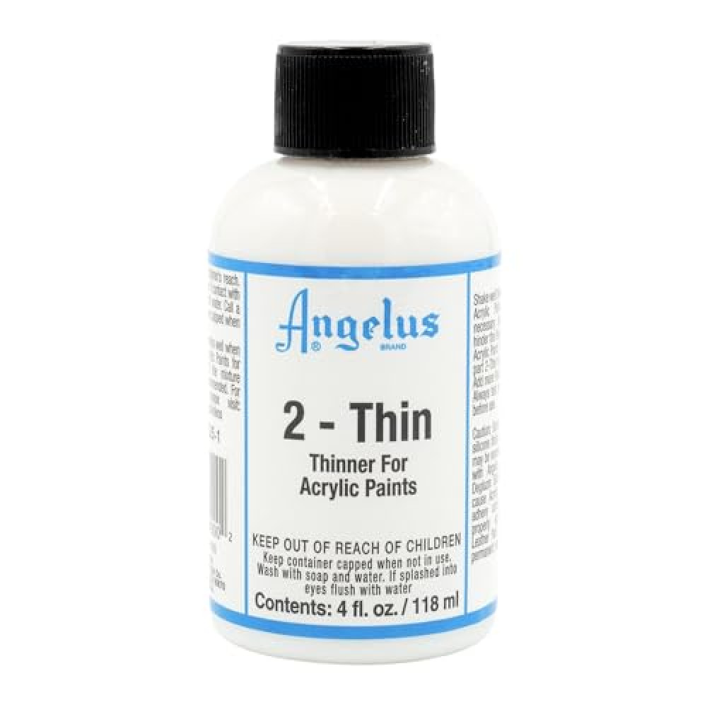 Angelus 2-Thin Acrylic Paint Thinner, 4 fl oz – Ideal for Thinning Acrylic Paints for Airbrush and other Acrylic Applications​