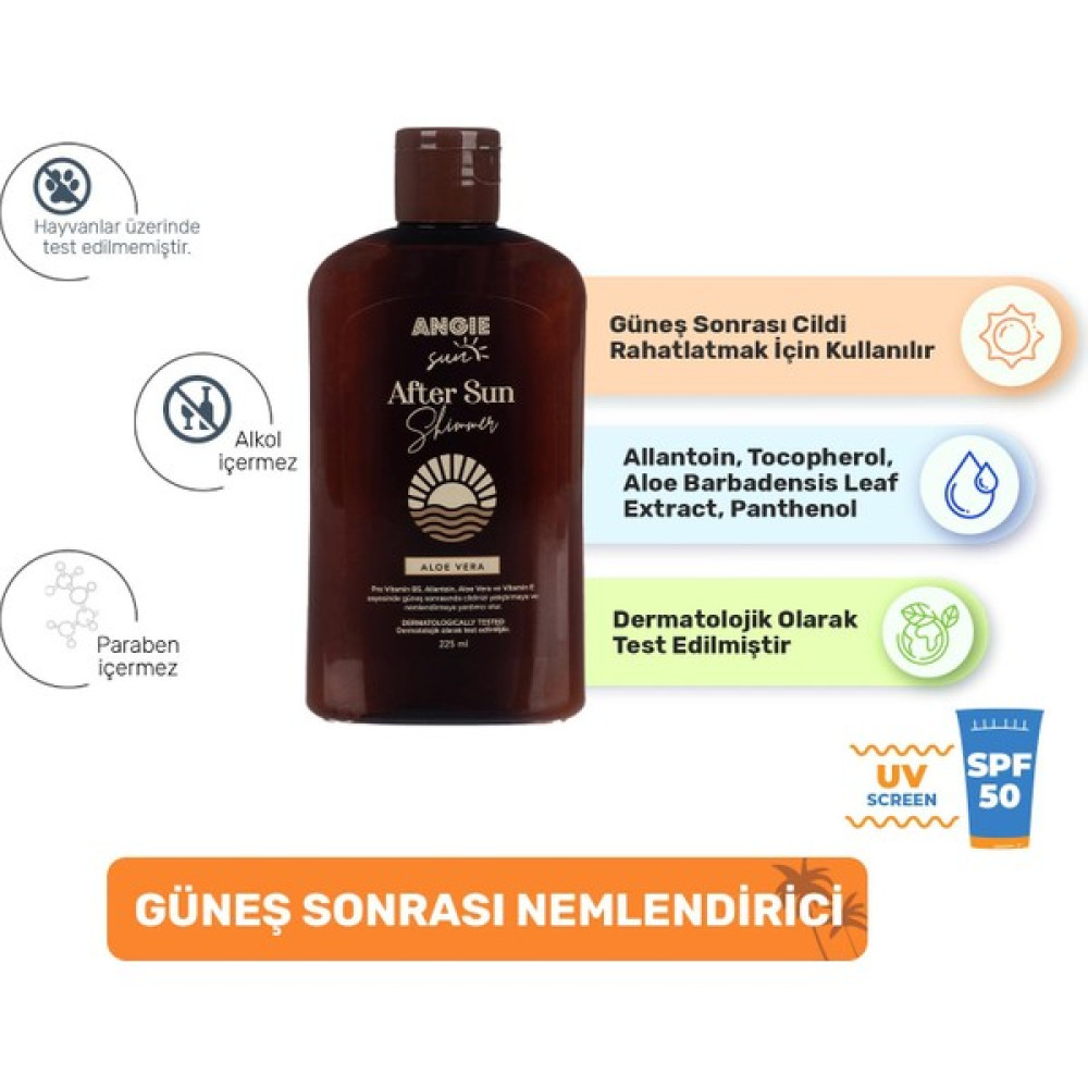 Angie Sun After Sun Shimmer Güneş Sonrası Jel 200 ml (Vegan) Güneş Kremleri ve Losyonları Fiyatı