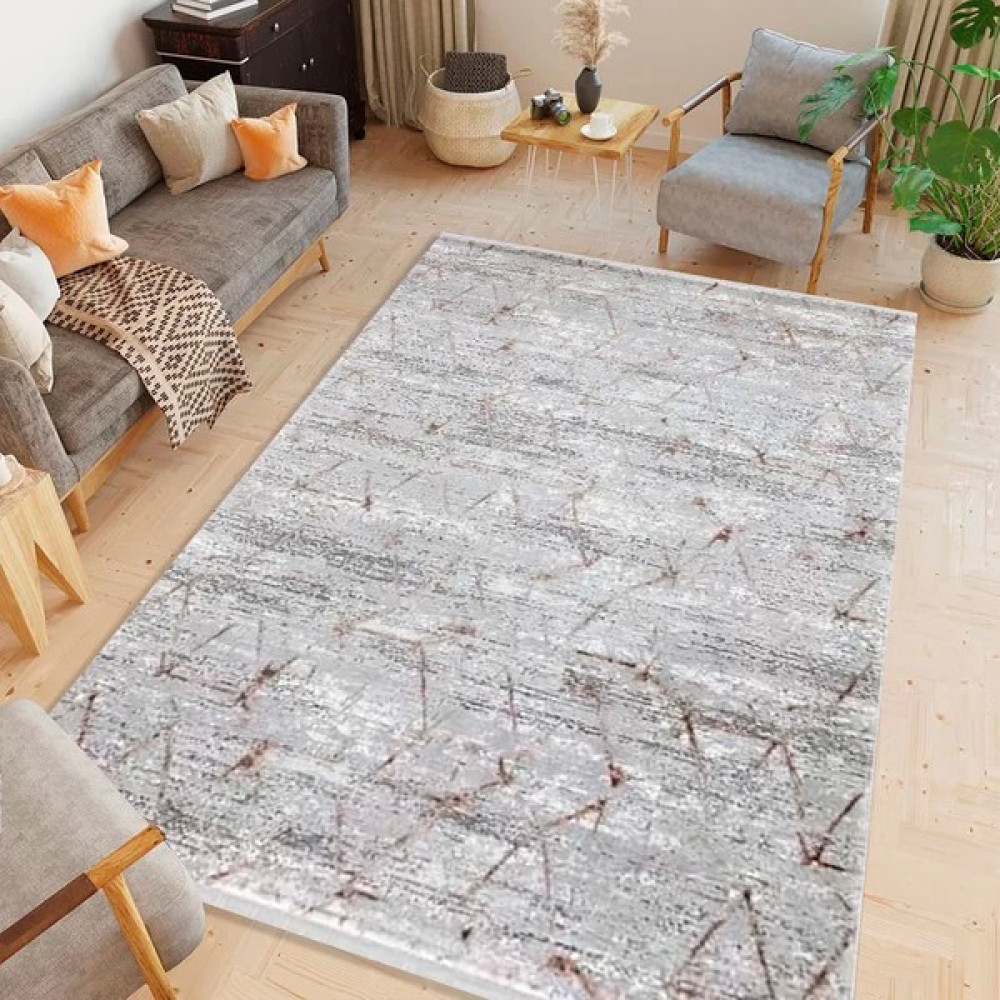 Angora Evo 9423D Modern Anti Alerjik Toz Tutmaz Salon Halısı - Krem - 120 x 180 Salon Halısı Fiyatı