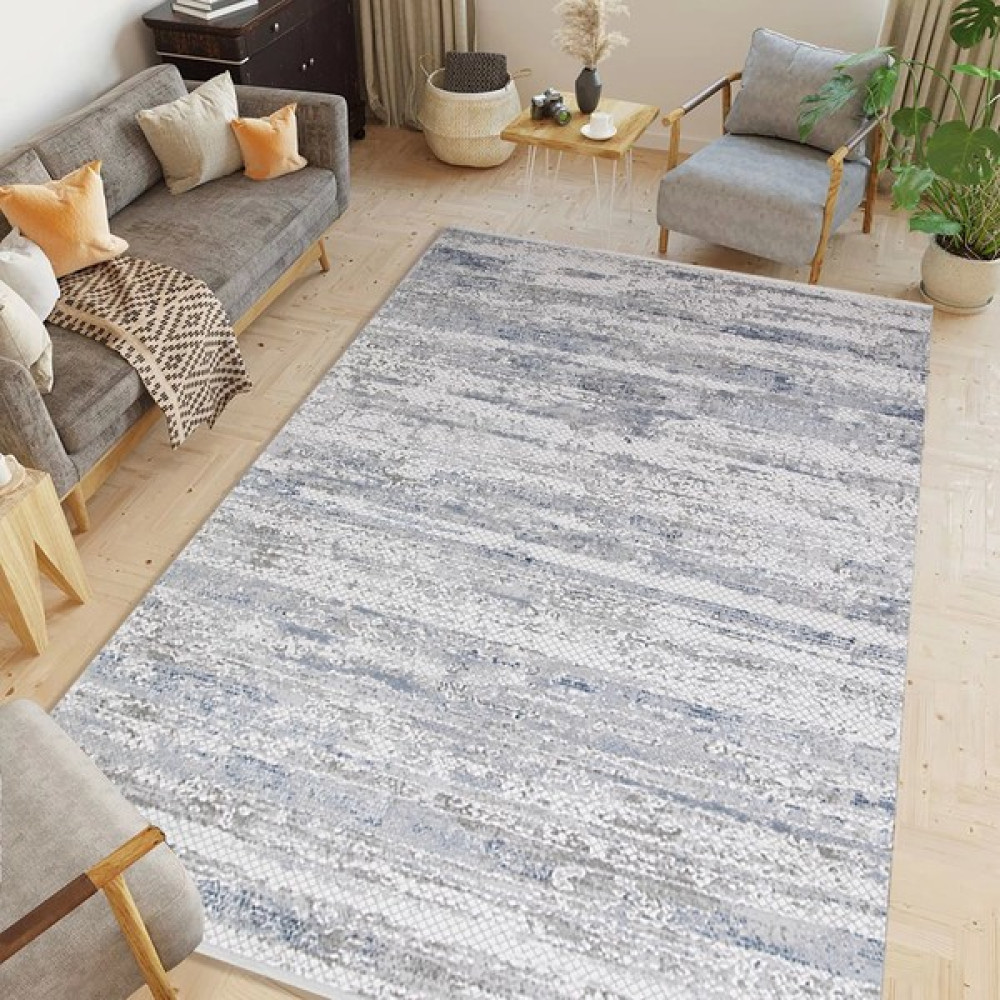 Angora Evo 9591A Modern Anti Alerjik Toz Tutmaz Salon Halısı - Krem - 80 x 150 cm Salon Halısı Fiyatı