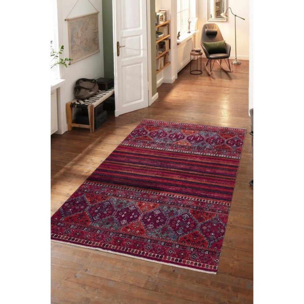 Angora Home Angorahome Vega Dekoratif Yeni Nesil Kilim4009 100 x 200 Dikdörtgen - Pembe - Kırmızı - 100 x 200 cm Kilim Fiyatı