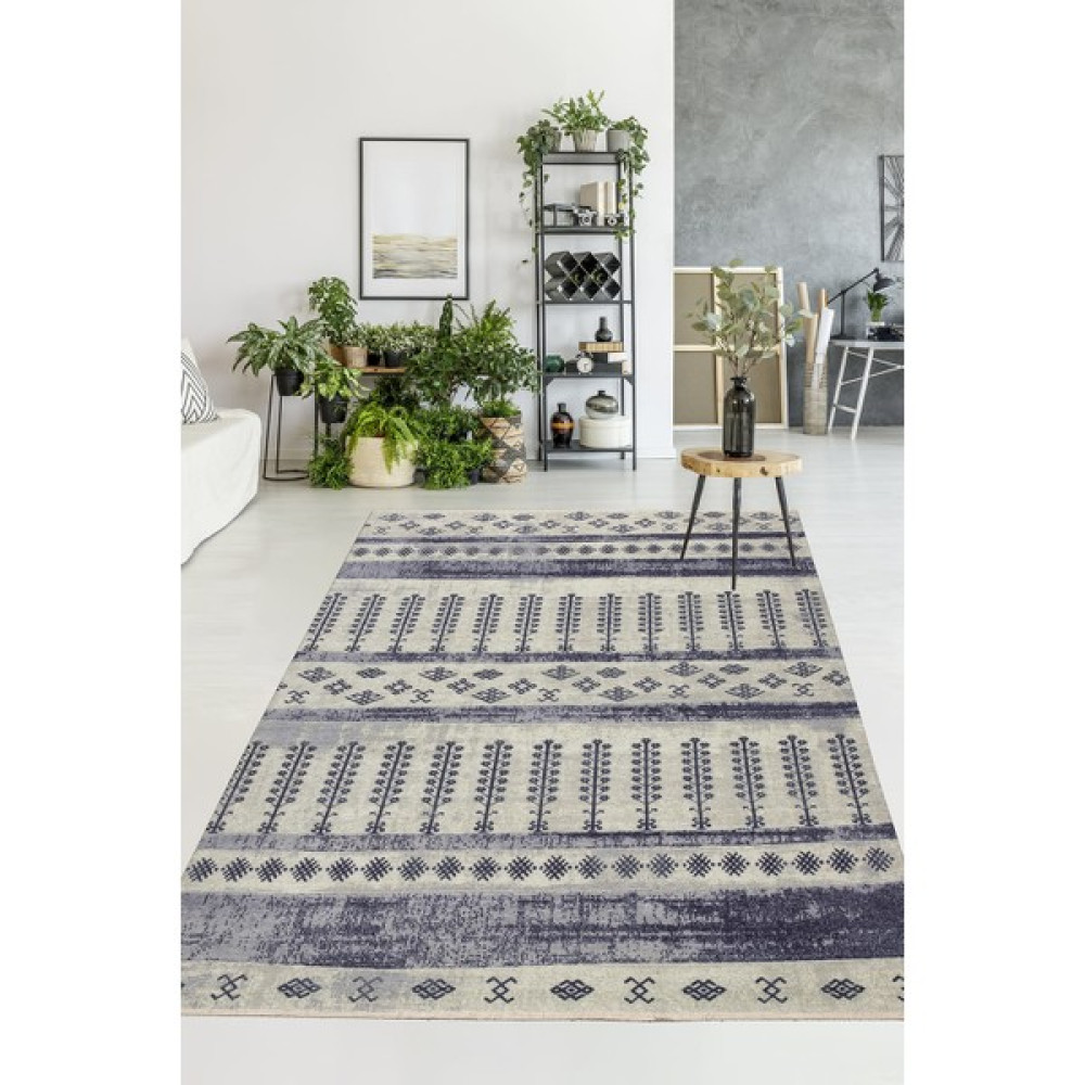 Angora Home Angorahome Vega Dekoratif Yeni Nesil Kilim4030 100 x 200 Dikdörtgen - Lacivert - 100 x 200 cm Kilim Fiyatı