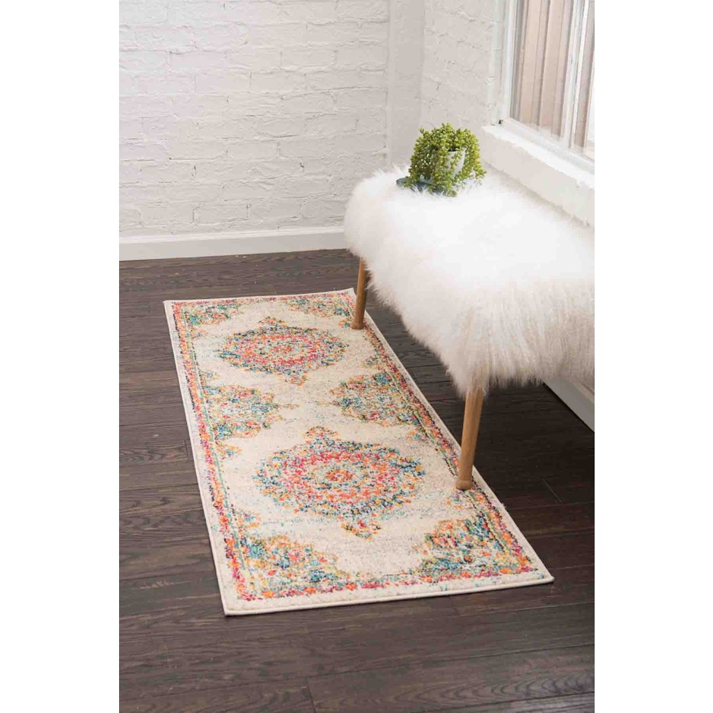 Angora Home Spring Koleksiyonu Dokuma Makine Halısı SP1002 80 x 360 Dikdörtgen - 80 x 360 cm - Krem SSD / Solid State Drive Fiyatı