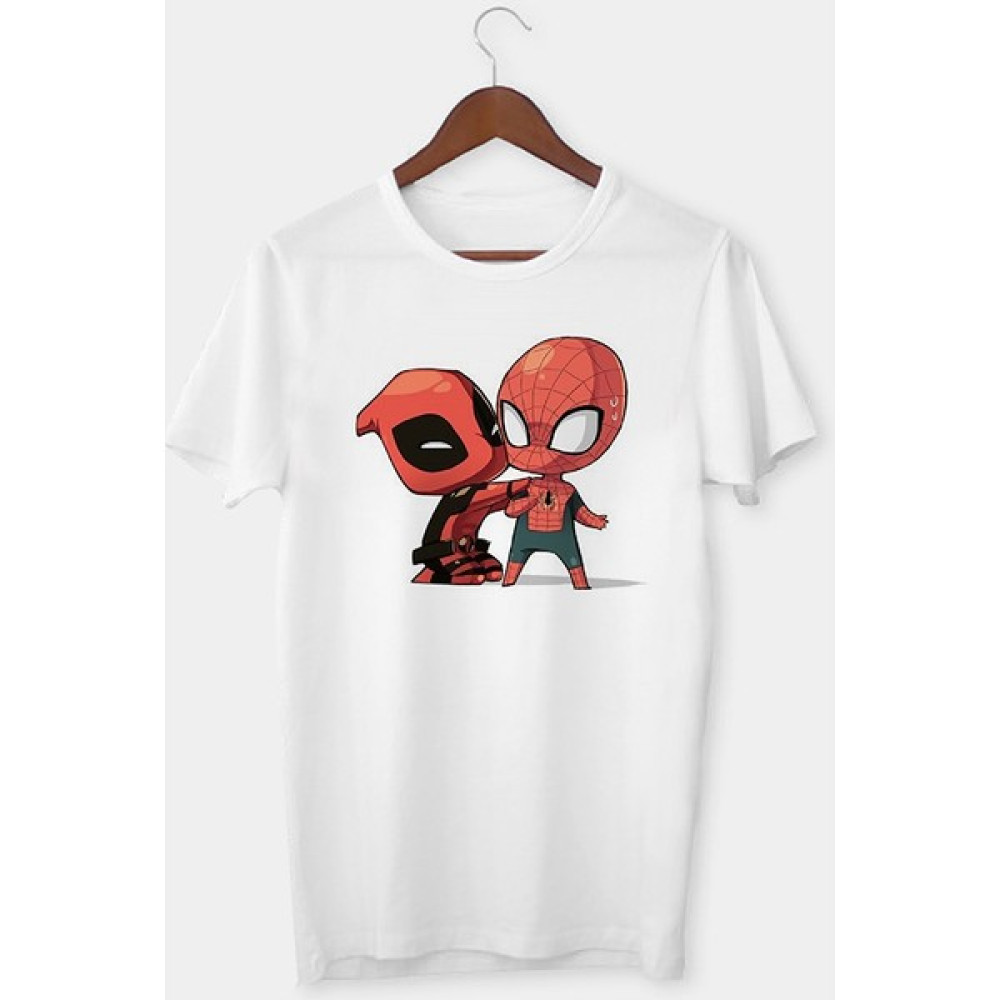 Anı Diyarım Bebek Spiderman ve Deadpool Tasarımlı Tişört Erkek T-shirt Fiyatı