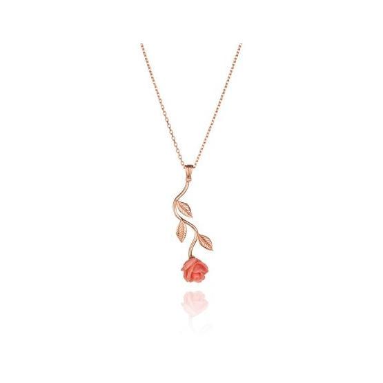 Anı Yüzük DTM-055 Pembe Gül Kolye