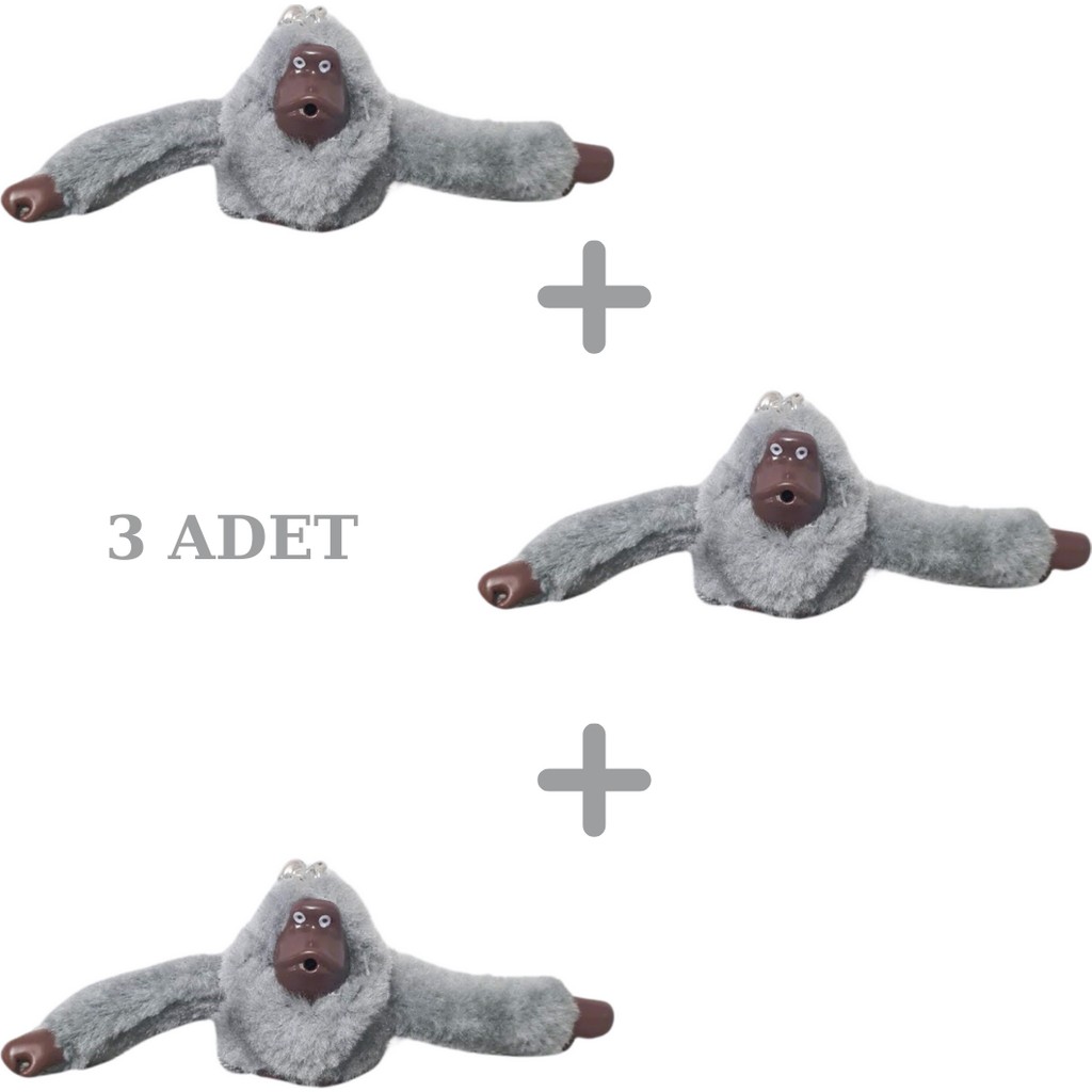 Anıl Bags Maymun Peluş Anahtarlık 3 Adet - Gümüş Anne Bebek Oyuncak Fiyatı