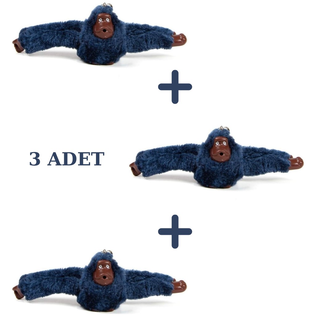 Anıl Bags Maymun Peluş Anahtarlık 3 Adet - Renkli Anne Bebek Oyuncak Fiyatı