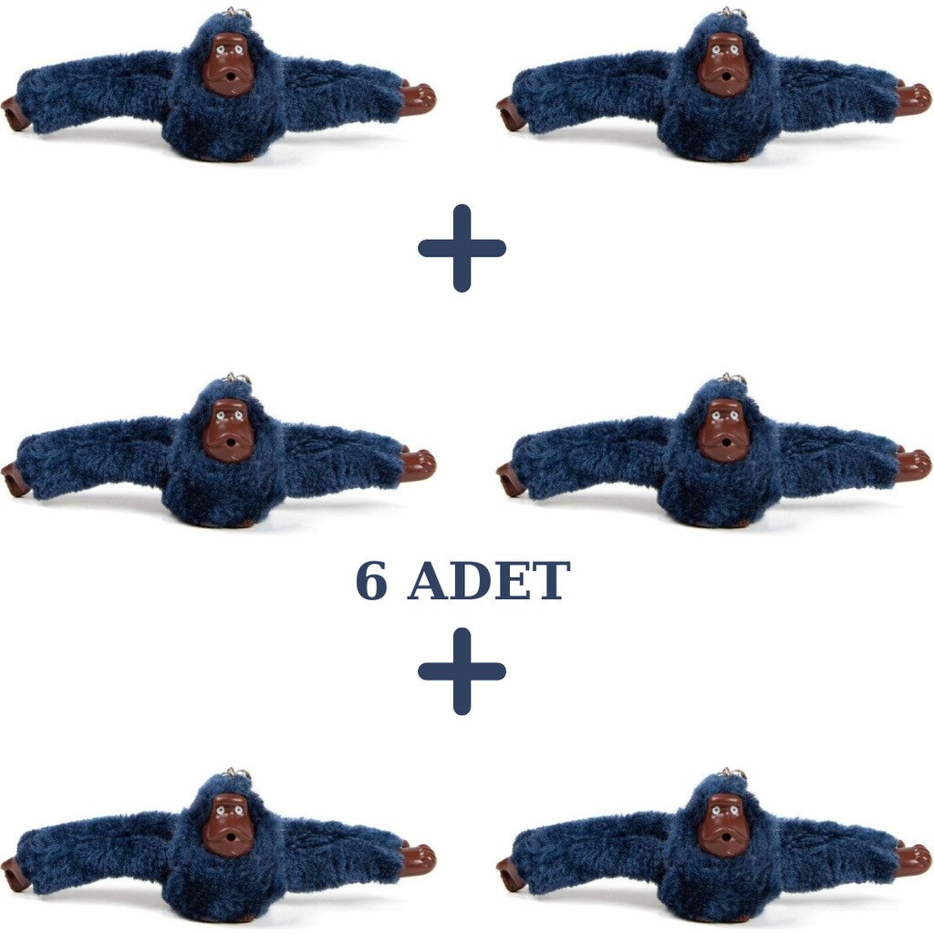 Anıl Bags Maymun Peluş Anahtarlık 6 Adet - Mavi Anne Bebek Oyuncak Fiyatı
