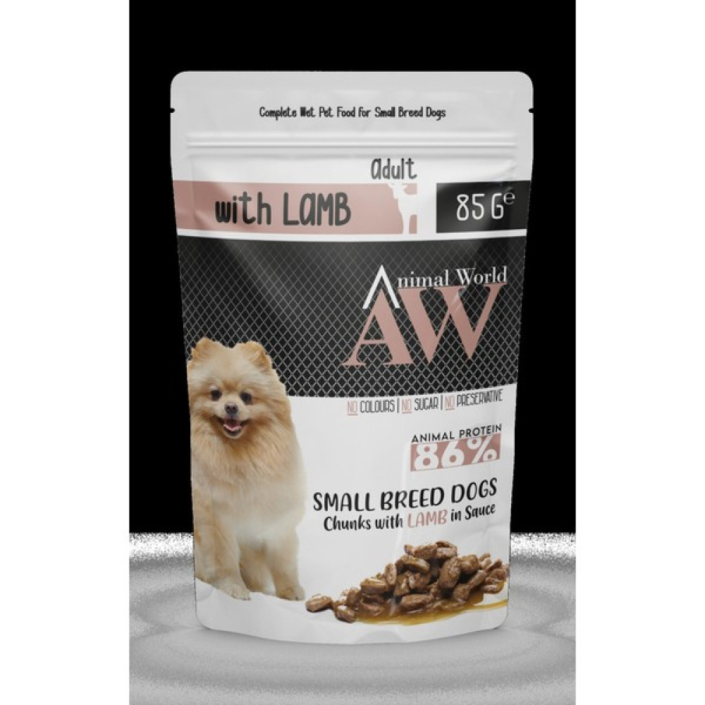 Animal World Küçük Irk Soslu Kuzu Etli Köpek Konservesi 85 gr - Farmapets - 1 Evcil Hayvan Ürünleri Fiyatı
