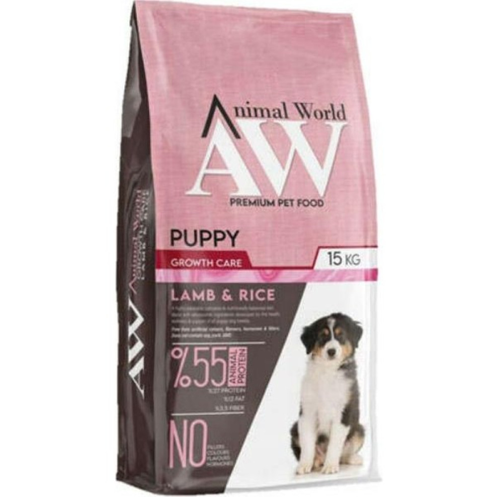 Animal World Puppy Kuzu Etli Pirinçli Yavru Köpek Maması 15 kg - Farmapets - 1 Evcil Hayvan Ürünleri Fiyatı