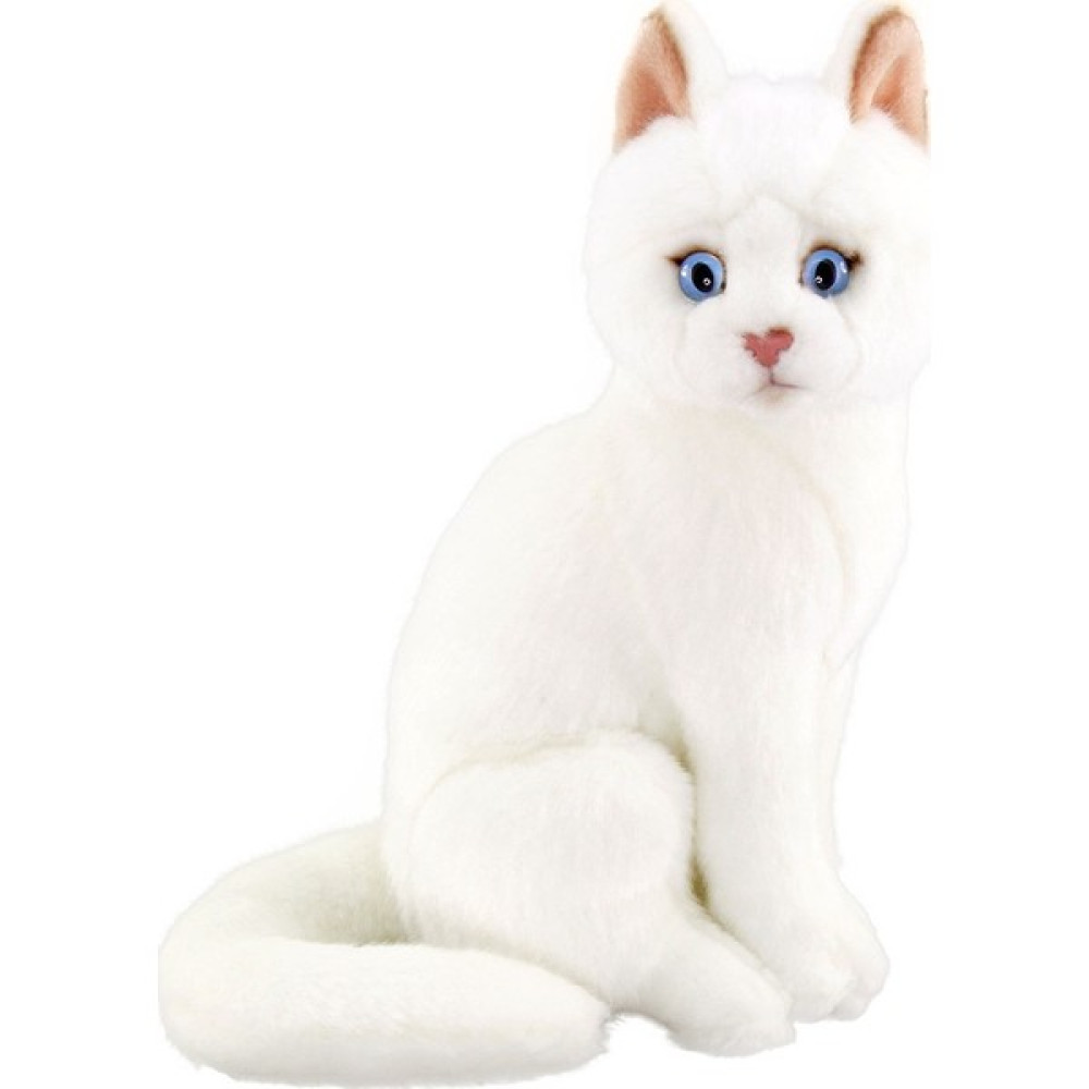 Animals Of The World Oturan Beyaz Kedi Peluş Oyuncak 22 cm Peluş Oyuncaklar Fiyatı