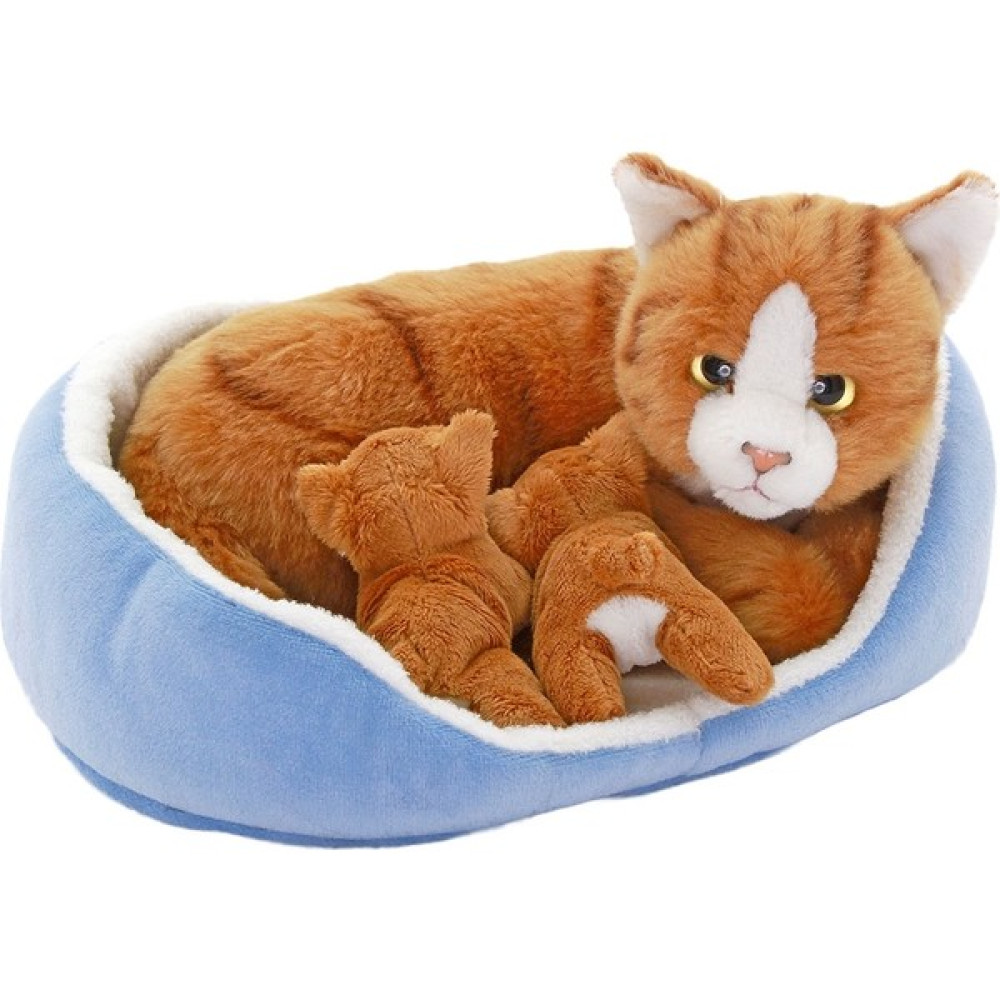 Animals Of The World Sepette Yavrulu Kedi Peluş Oyuncak Peluş Oyuncaklar Fiyatı