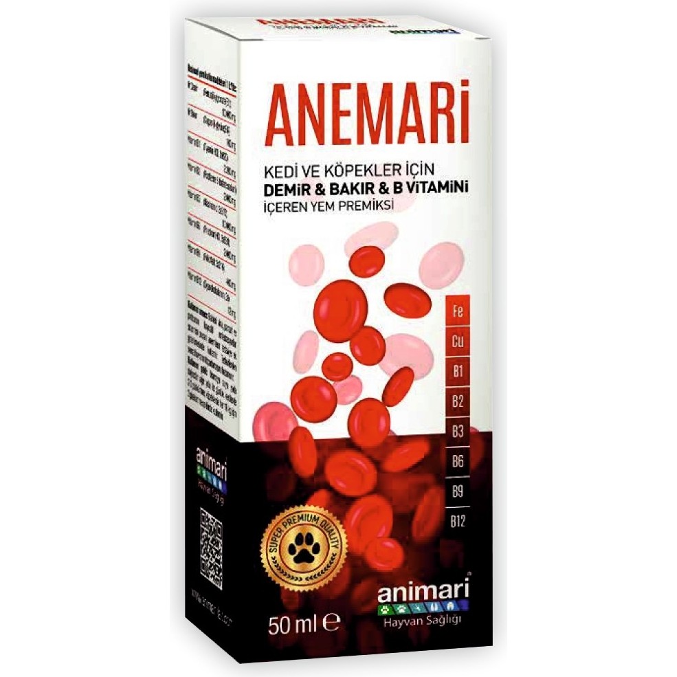 animari Anemari Kedi ve Köpekler İçin Demir Bakır B Vitamini Damlası 50 ml Yaş Dostu Besleyici Formül Evcil Hayvan Ürünleri Fiyatı