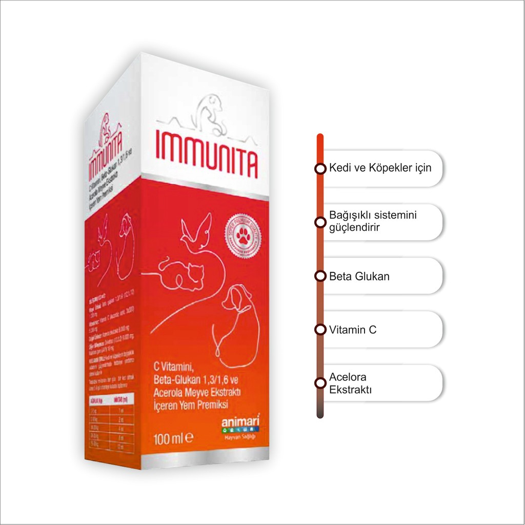 animari Immunita 100 ml Kedi ve Köpekler Için Evcil Hayvan Ürünleri Fiyatı