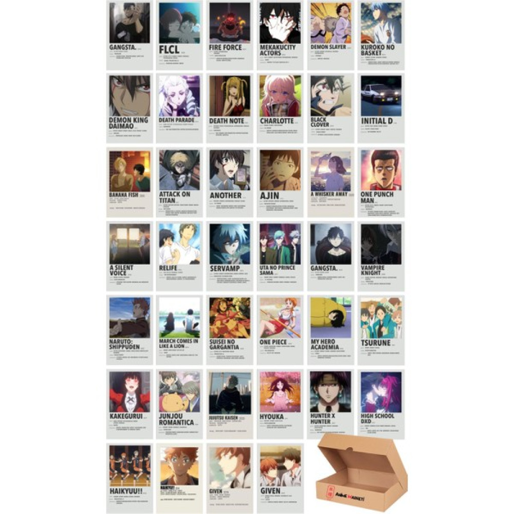 Anime Marketi Anime Duvar Poster Seti - Anime Dizileri - 40 Adet - Yapışkanlı Poster Seti Özel Kutulu Poster Seti - 10x15 - Karışık Poster Fiyatı