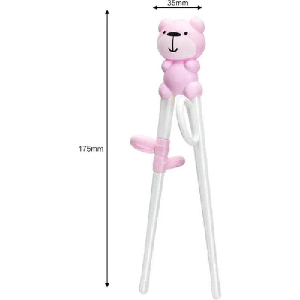 Anime Marketi Çocuklar Için Ayıcıklı Chopstick Alıştırma Aparatı - Pembe Çatal / Kaşık / Bıçak Takımları Fiyatı