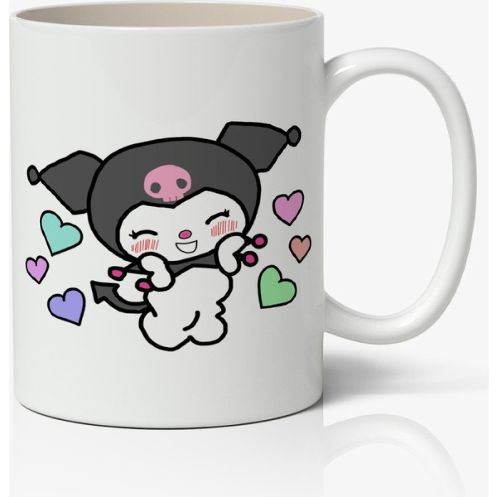 Anime Marketi Kuromi Kawaii Beyaz Porselen Kupa Bardak Fincan / Bardak / Kahve Takımı Fiyatı