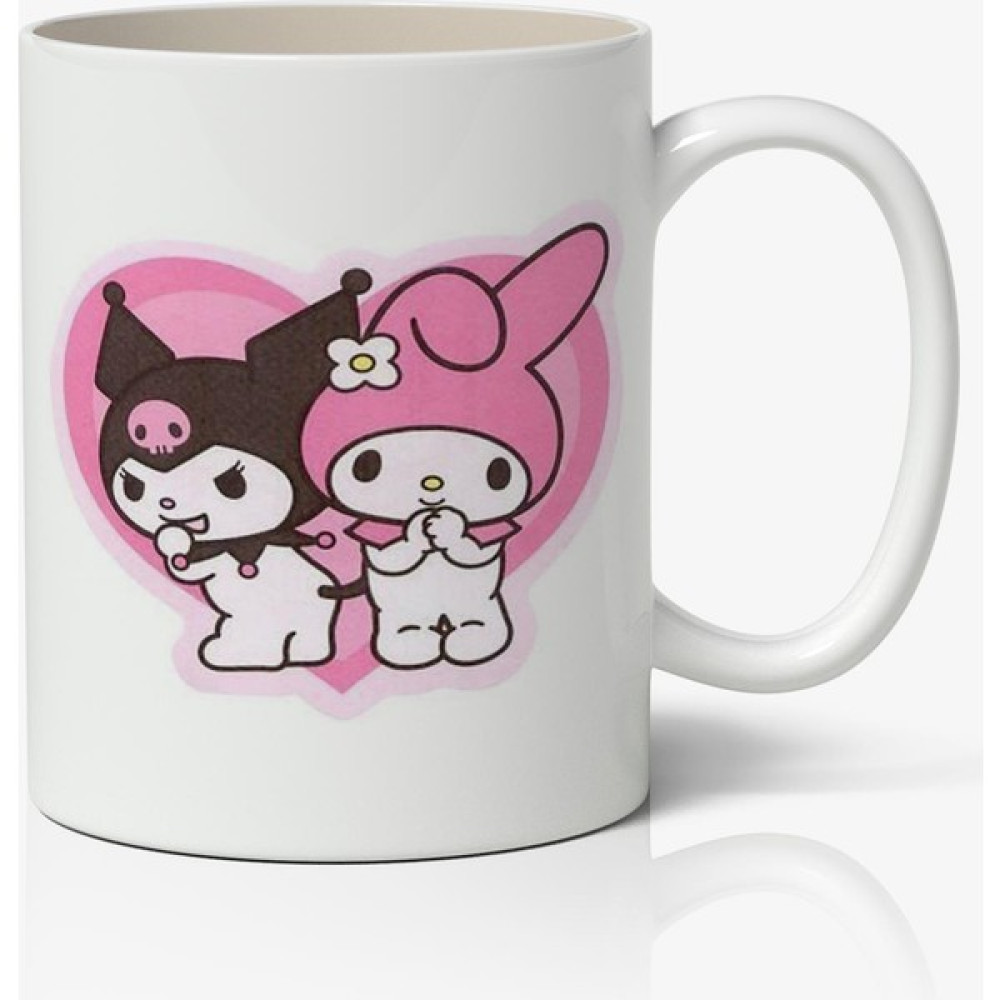 Anime Marketi Melody Kuromi Beyaz Porselen Kupa Bardak Fincan / Bardak / Kahve Takımı Fiyatı