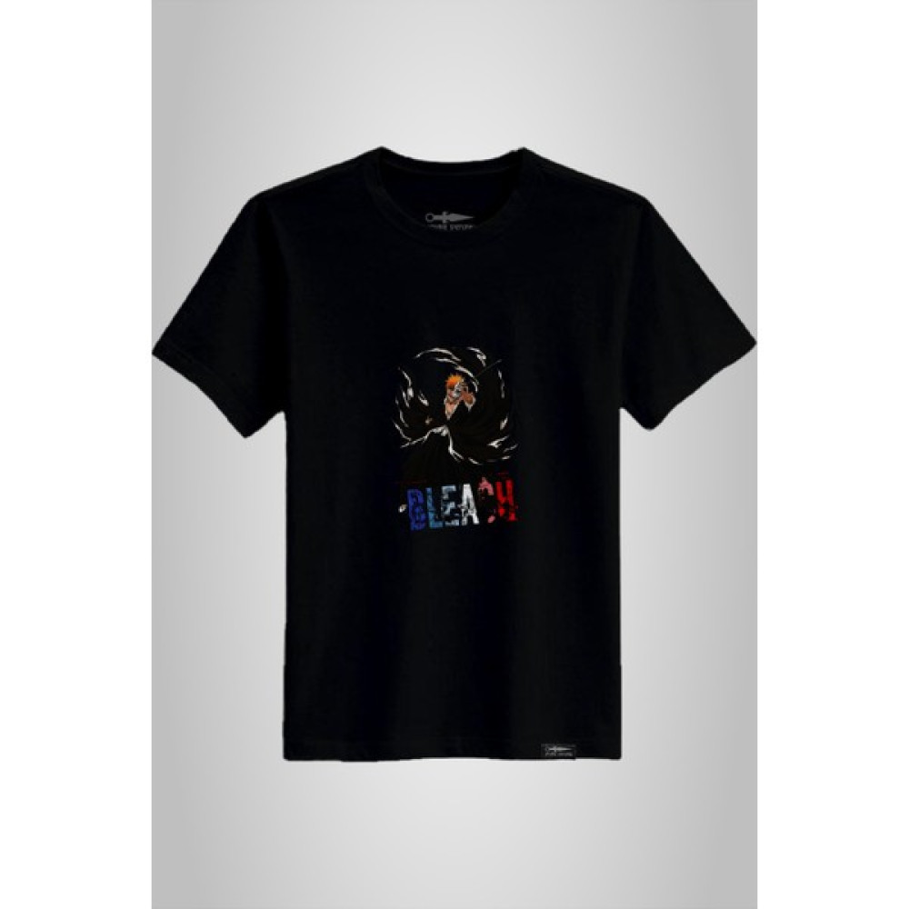 Anime Senpai Krosaki Ichigo Bleach Siyah Erkek Tshirt (ICHSTD001) Erkek T-shirt Fiyatı
