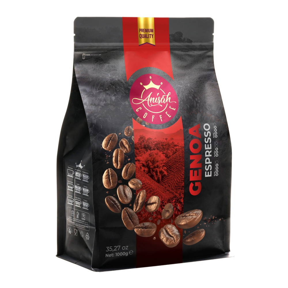 Anisah Coffee Genoa Espresso Çekirdek Kahve | 1000g | Aromatik Tat Ve Zengin Krema Kahve Fiyatı
