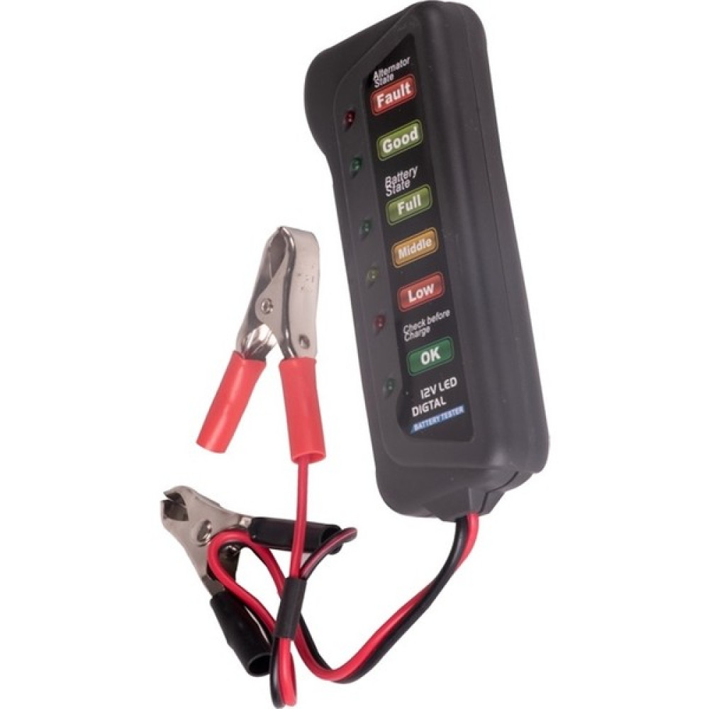 Anka Shop Motosiklet Akü Test Cihazı 12 Volt 6 LED Göstergeli Alternatör Durumu Motor Akü Testi Akü Takviye Kablosu Fiyatı