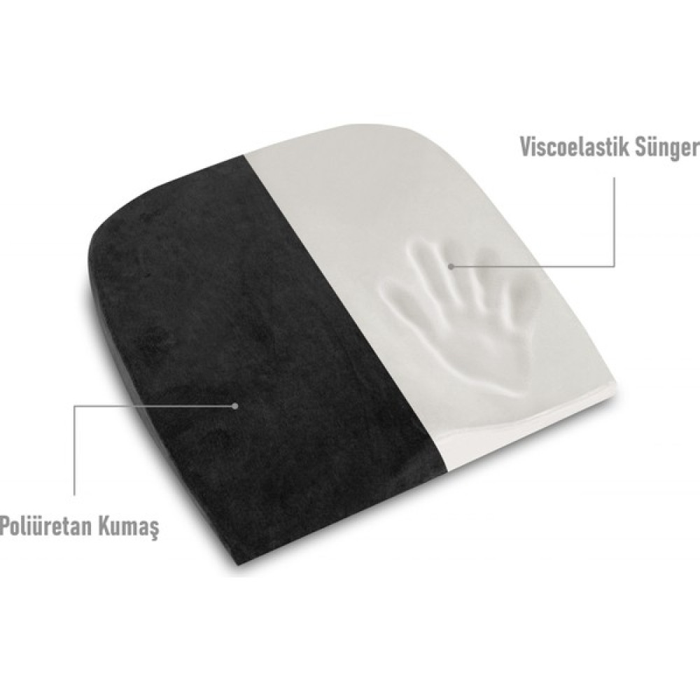 Ankaflex Ortopedik Visko Anatomik Oturma Yastığı Ofis Minderi Sandalye Minderi Medikal Minder - Siyah - 44 x 36 x 9,5 cm Yastık Fiyatı