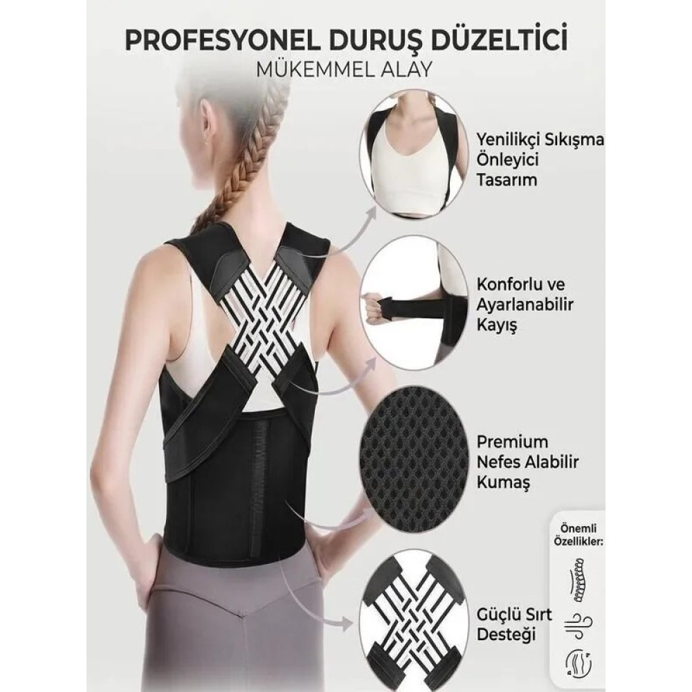 Ankaflex Premium Kolonlu Posture Duruş Bozukluğu Korsesi Korse Fiyatı