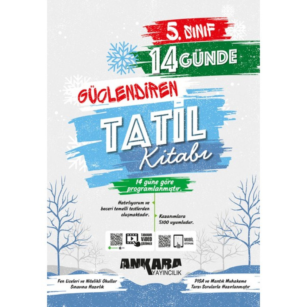 Ankara 5. Sınıf Güçlendiren 14 Günde Tatil Kitabı Tüm Dersler Fiyatı