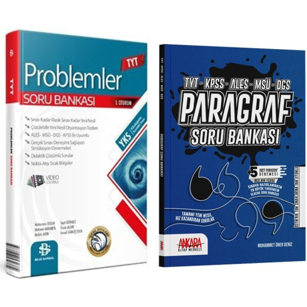 Ankara Kitap Merkezi Yayınları Paragraf - Bilgi Yayınları Sarmal Problemler Soru Bankası 2 Kitap Set Temel Yeterlilik Testi (TYT) Fiyatı
