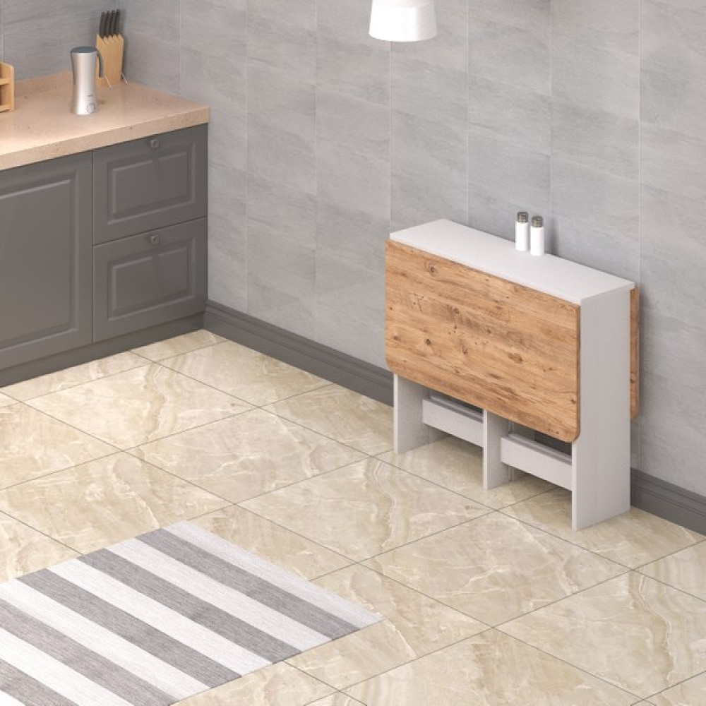 Ankara Orman Ürünleri Pratik Katlanır Oval Köşeli Mutfak Yemek Çalışma Masası - 6 Kişilik - %100 Mdf - Atlantik Çam Yemek & Mutfak Masası Fiyatı