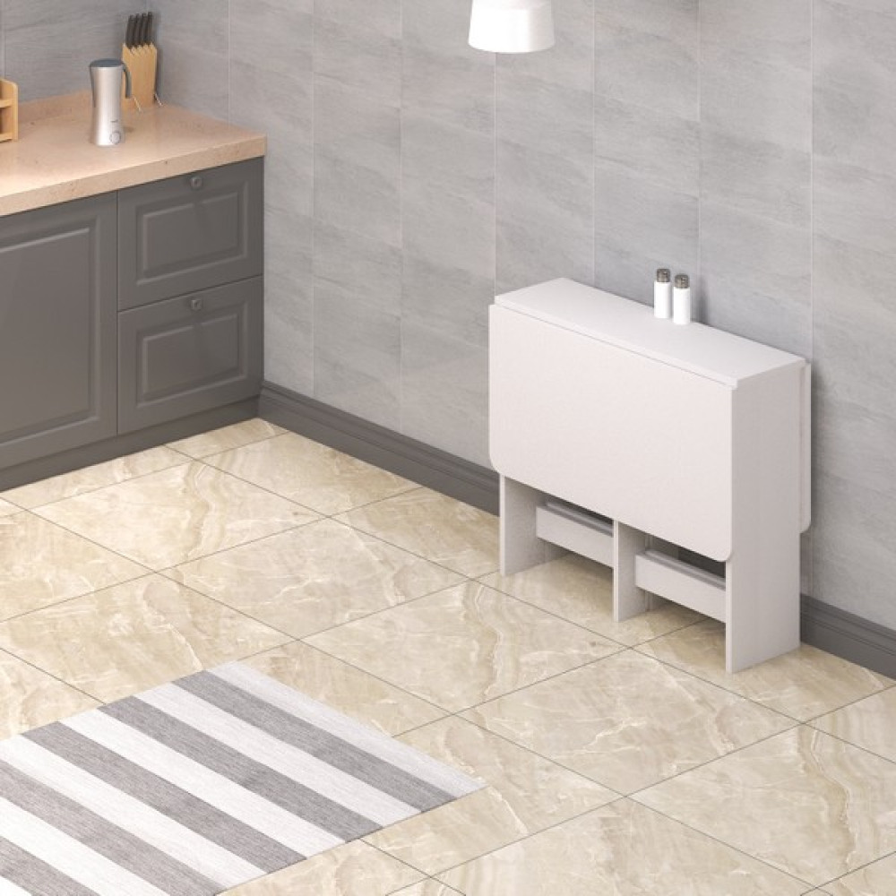 Ankara Orman Ürünleri Pratik Katlanır Oval Köşeli Mutfak Yemek Çalışma Masası - 6 Kişilik - %100 Mdf - Beyaz Yemek & Mutfak Masası Fiyatı