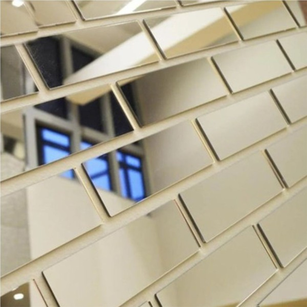 Ankara Pleksi Ayna Dekoratif Pleksi Ayna 1 mm Yapışkanlı 10X20 cm Gümüş Renk - 6 Adet Ayna Fiyatı