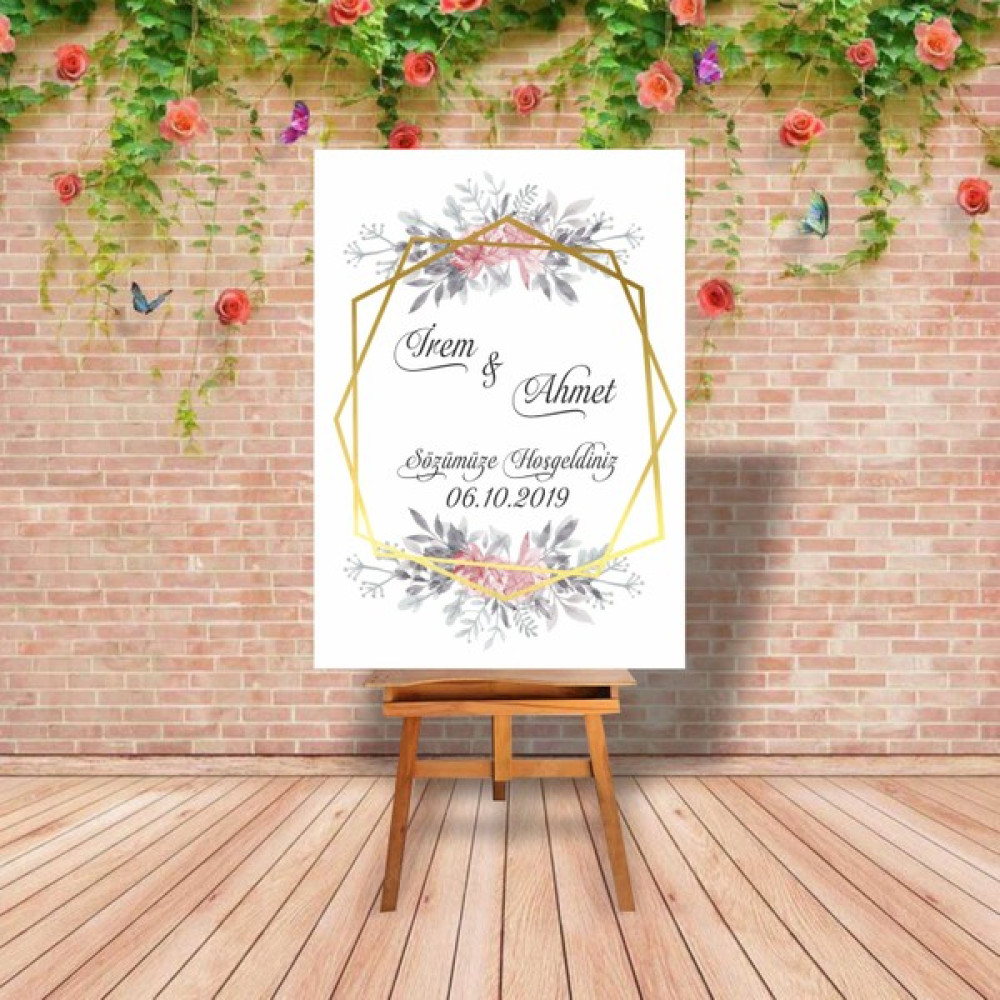 Ankara Pleksi Ayna Düğün, Nişan, Söz, Kına Karşılama Panoları 70X100 cm Ayaklı - 50x70 cm Ev & Dekorasyon Aksesuarları Fiyatı
