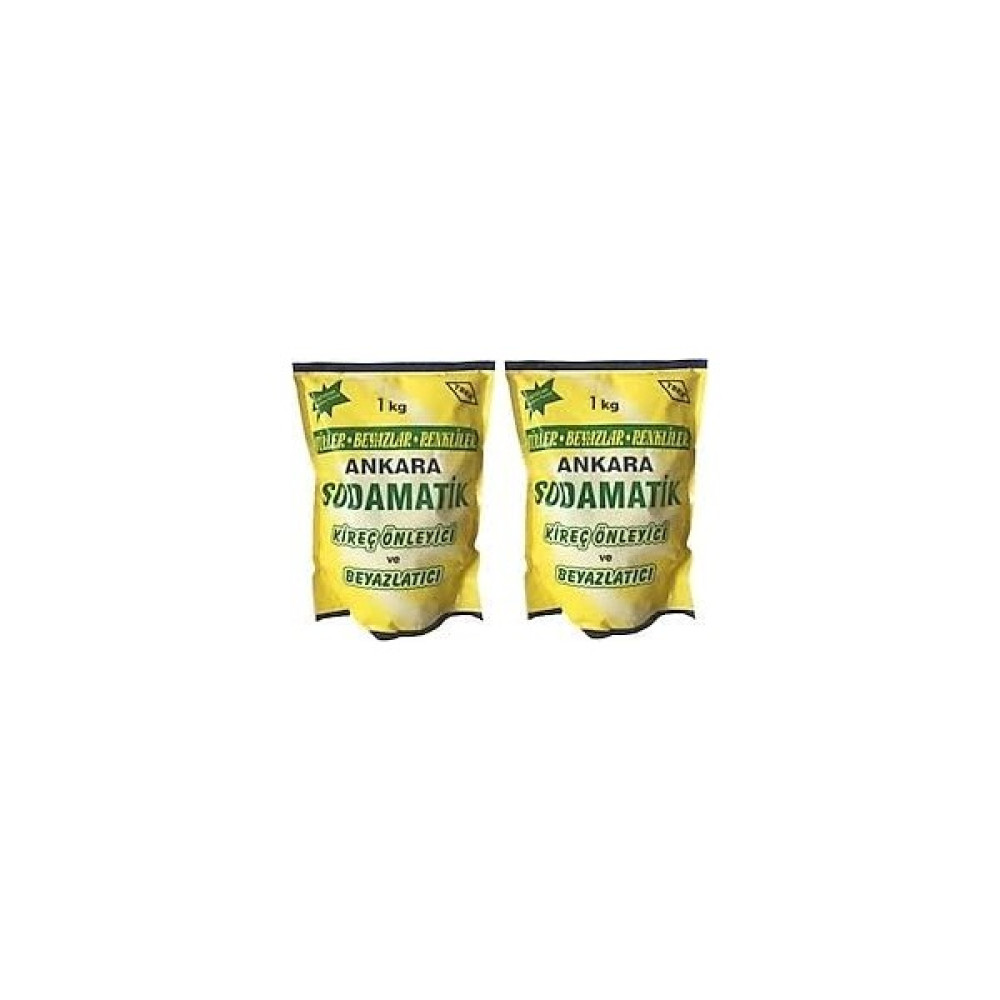 Ankara Sodamatik 1 kg x 2 Kireç Önleyici ve Beyazlatıcı - 2 kg Çamaşır Makinesi Ürünleri Fiyatı