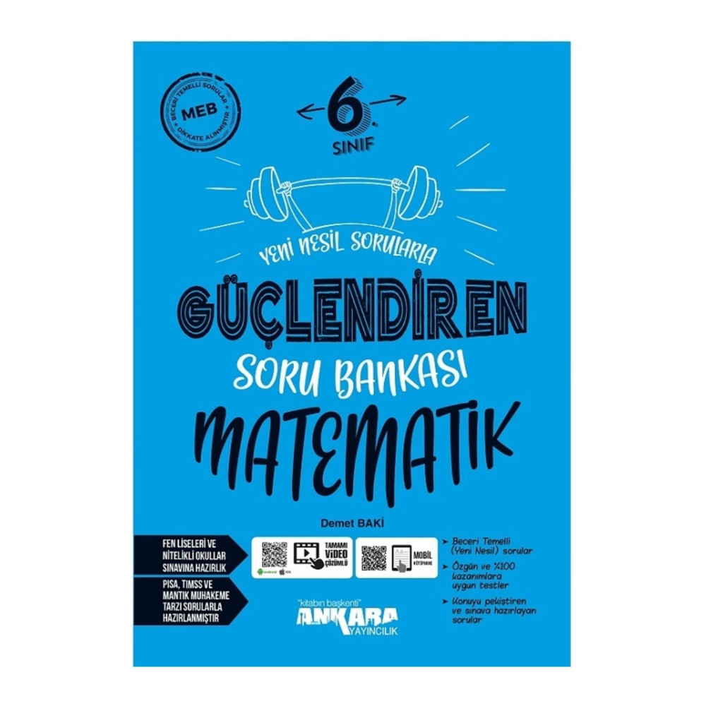 Ankara Yayıncılık 6. Sınıf Matematik Güçlendiren Soru Bankası Yardımcı Kitaplar Fiyatı