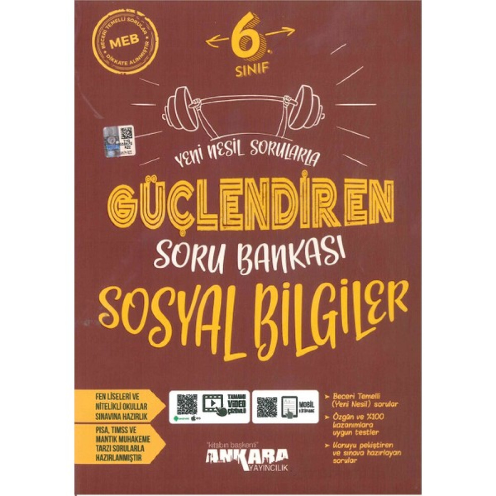 Ankara Yayıncılık 6. Sınıf Sosyal Bilgiler Güçlendiren Soru Bankası Sosyal Bilgiler Fiyatı