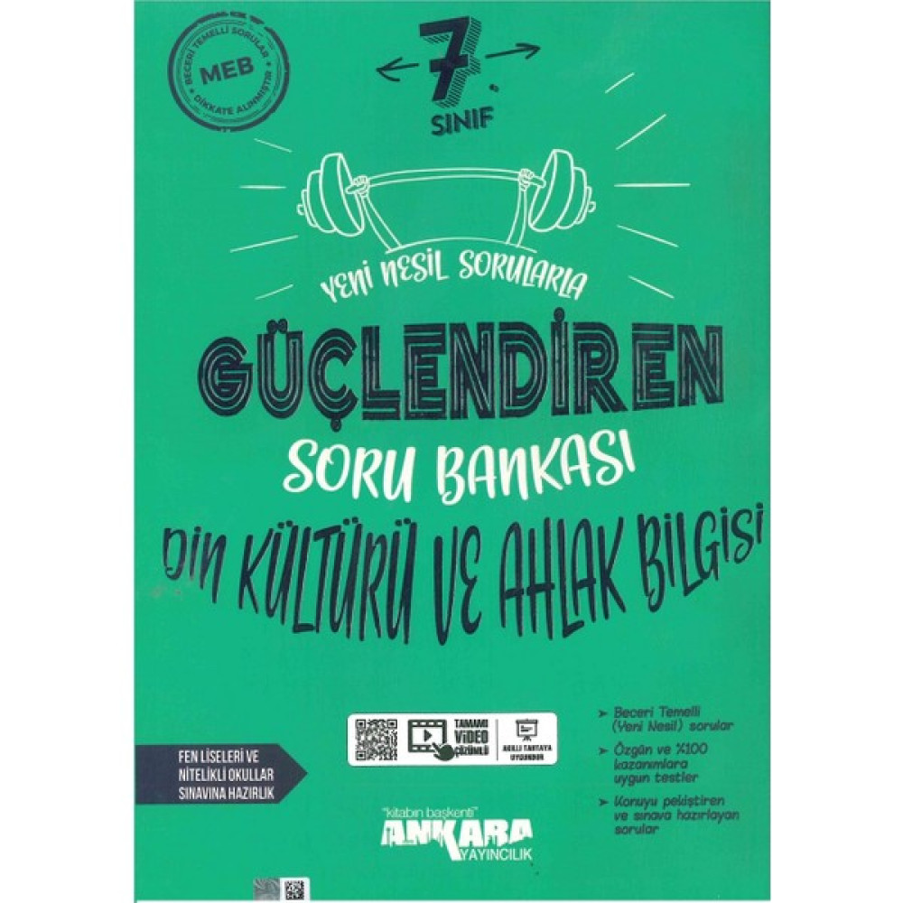 Ankara Yayıncılık 7. Sınıf Din Kültürü ve Ahlak Bilgisi Güçlendiren Soru Bankası Din Kültürü ve Ahlak Bilgisi Fiyatı