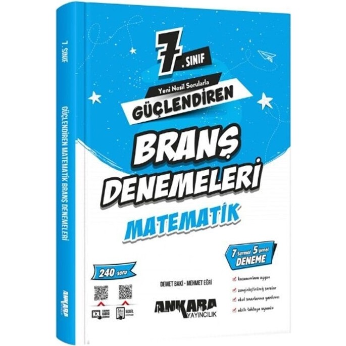 Ankara Yayıncılık 7. Sınıf Matematik Güçlendiren Branş Denemeleri Tekil Ürün 2025 Basım SSD / Solid State Drive Fiyatı