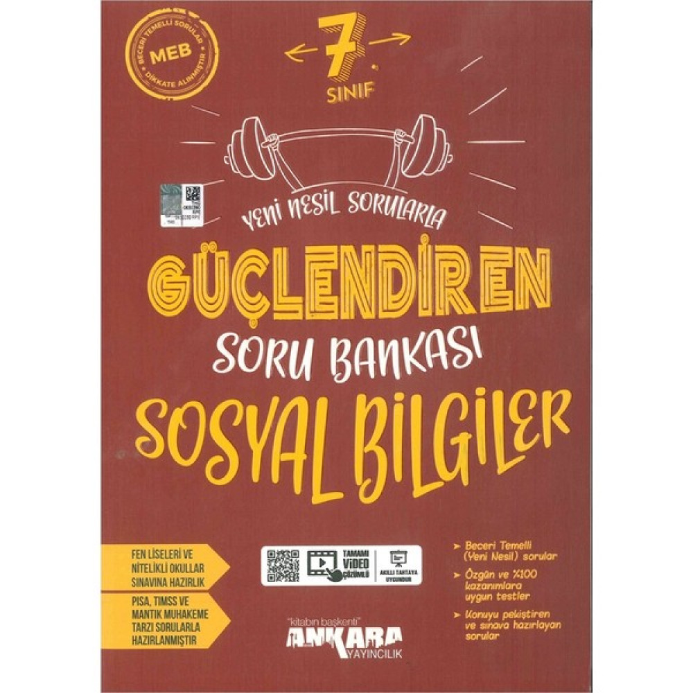 Ankara Yayıncılık 7. Sınıf Sosyal Bilgiler Güçlendiren Soru Bankası Sosyal Bilgiler Fiyatı