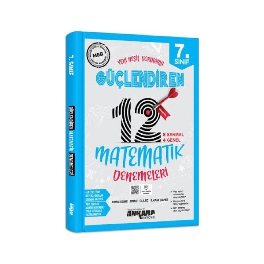 Ankara Yayıncılık 7.Sınıf Güçlendiren Matematik 12 Deneme Sınavı Matematik Fiyatı