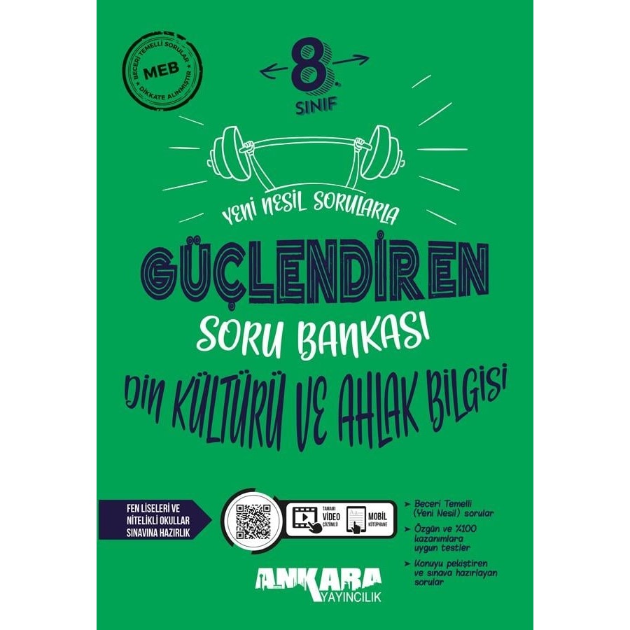 Ankara Yayıncılık 8. Sınıf Din Kültürü Güçlendiren Soru Bankası Yeni Nesil Sorularla Din Kültürü ve Ahlak Bilgisi Fiyatı