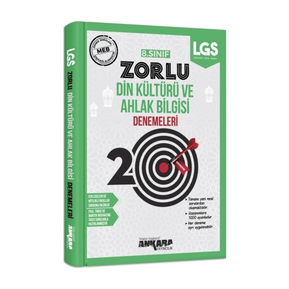 Ankara Yayıncılık 8. Sınıf Din Kültürü Ve Ahlak Bilgisi 20 Zorlu Denemeleri Din Kültürü ve Ahlak Bilgisi Fiyatı