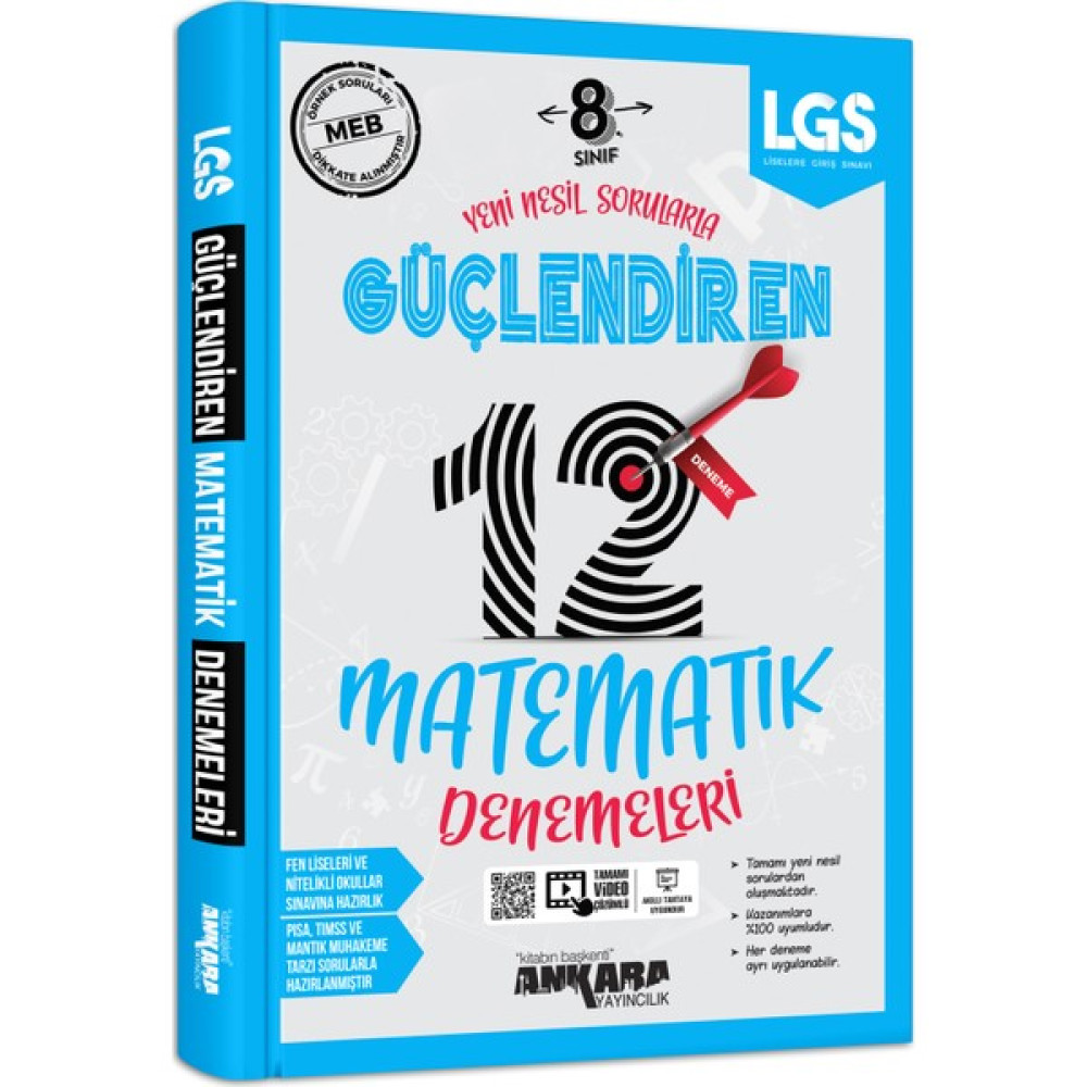 Ankara Yayıncılık 8. Sınıf Matematik 12 Güçlendiren Deneme Matematik Fiyatı