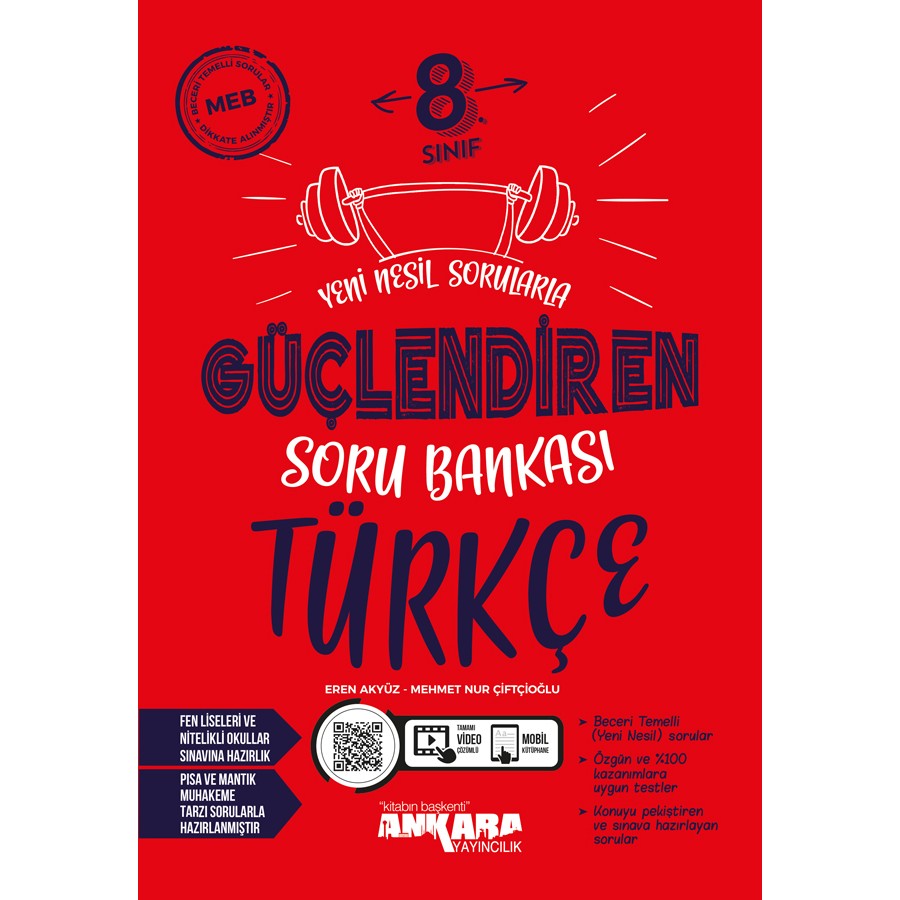 Ankara Yayıncılık 8. Sınıf Türkçe Güçlendiren Soru Bankası 2024-2025 Güncel Baskı Türkçe Fiyatı