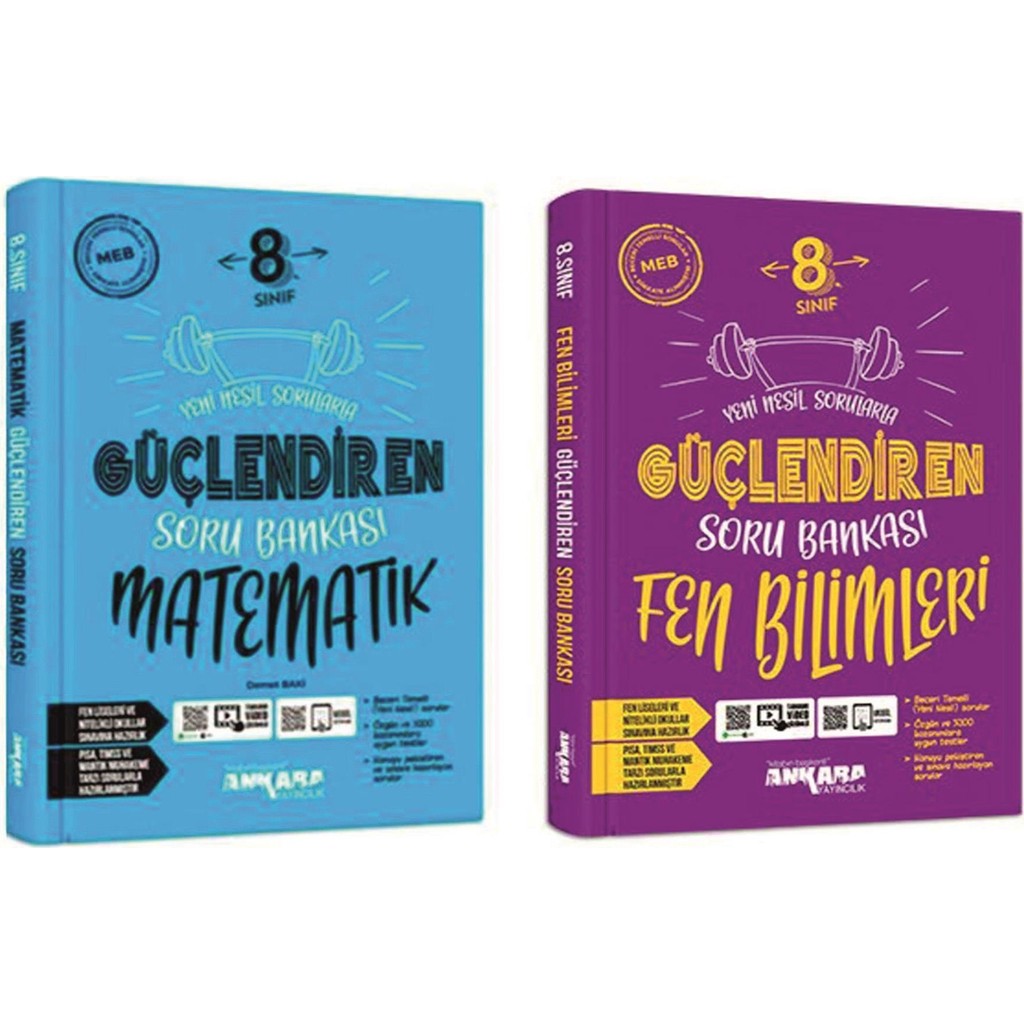 Ankara Yayıncılık 8.Sınıf Güçlendiren Serisi Matematik - Fen Bilgisi ilimleri Soru Bankası Seti Fen - Bilişim ve Teknoloji Fiyatı
