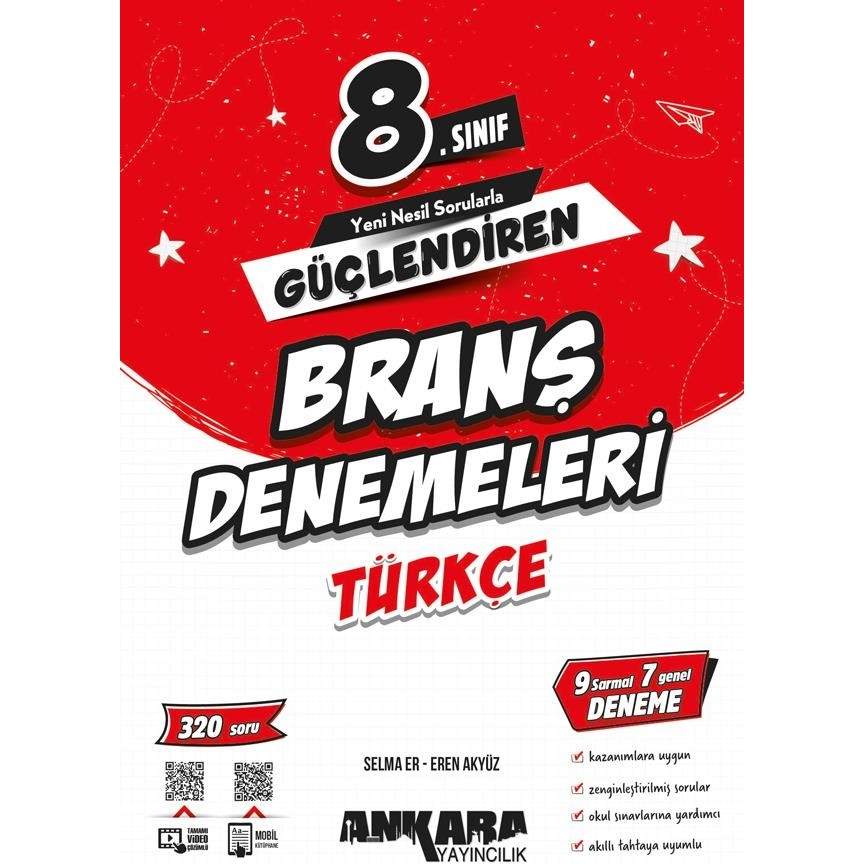 Ankara Yayıncılık 8.Sınıf Güçlendiren Türkçe Branş Denemeleri Sınav Bilgisi ile 320 Soru Kaynak Kitapları Fiyatı